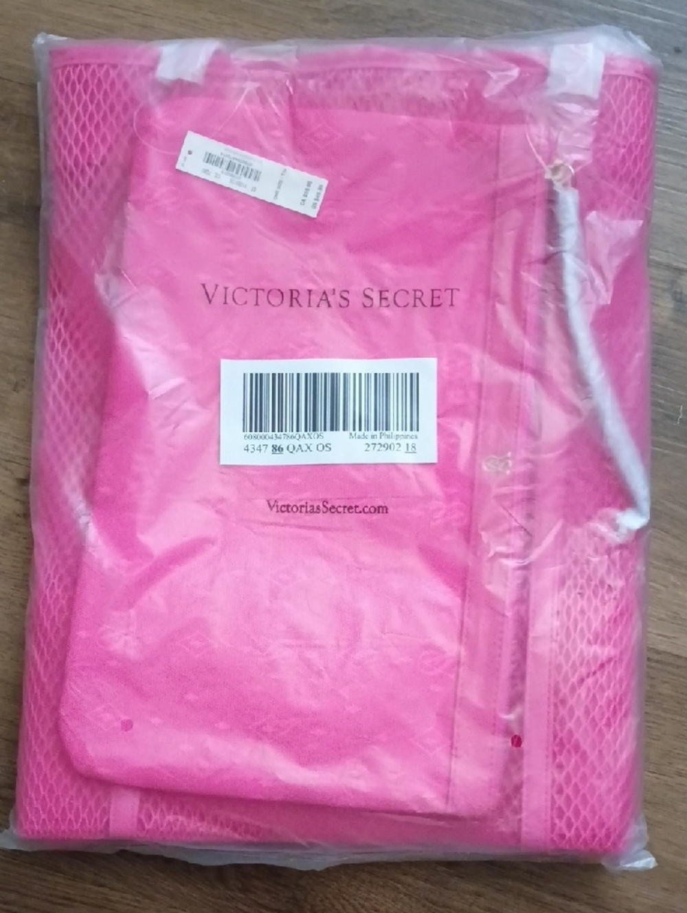 Victoria's Secret Hot Pink Mesh Travel Tote